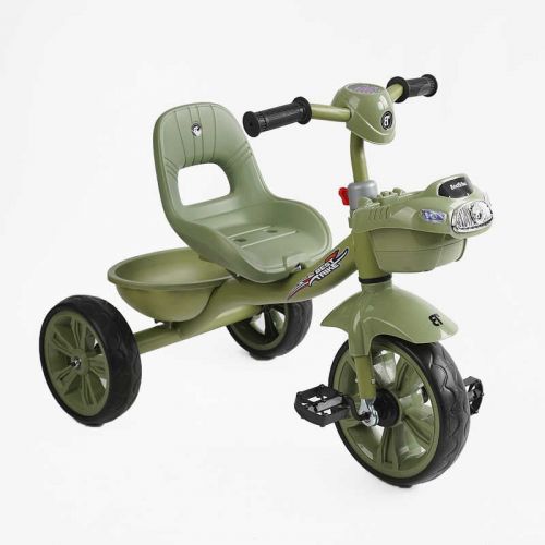 Велосипед 3-х колесный BS-60417 Best Trike (1) колеса EVA переднее 10”, заднее 8”, стальная рама, УКР.  ВЗУЧИВАНИЕ, корзина, в коробке  мініатюра фото 1