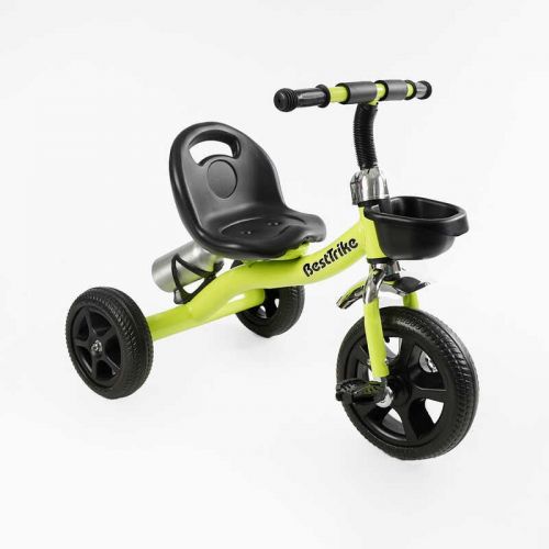 Велосипед 3-х колісний "Best Trike" (сталева рама, колеса EVA, переднє d=10’’, заднє d=8’’, кошик, пляшечка, в коробці)  мініатюра фото 1