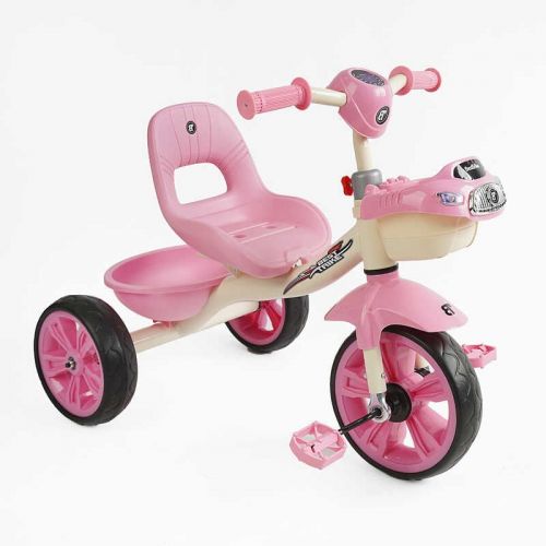 Велосипед 3-х колесный BS-60725 Best Trike (1) колеса EVA переднее 10”, заднее 8”, стальная рама, УКР.  ВЗУЧИВАНИЕ, корзина, в коробке  мініатюра фото 1