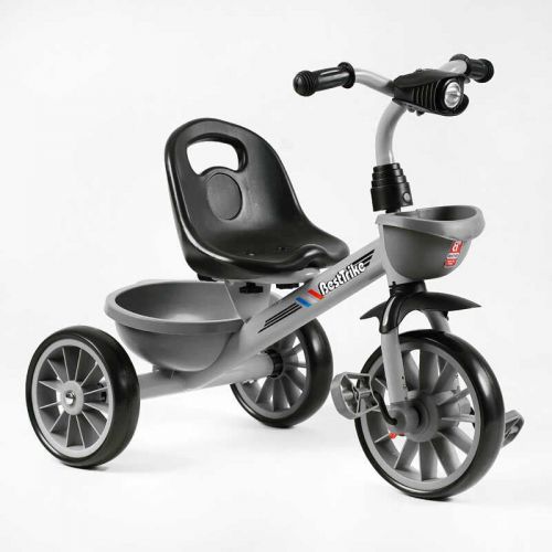 Велосипед 3-х колесный BS-18125 Best Trike (1) колеса EVA переднее 12”, заднее 10”, стальная рама, фара с музыкой и светом, 2 корзины, в коробке  мініатюра фото 1