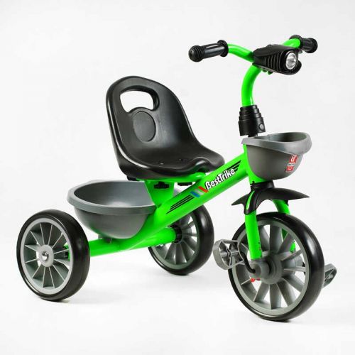 Велосипед 3-х колесный BS-14640 Best Trike (1) колеса EVA переднее 12”, заднее 10”, стальная рама, фара с музыкой и светом, 2 корзины, в коробке  мініатюра фото 1