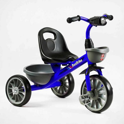 Велосипед 3-х колесный BS-12530 Best Trike (1) колеса EVA переднее 12”, заднее 10”, стальная рама, фара с музыкой и светом, 2 корзины, в коробке  мініатюра фото 1