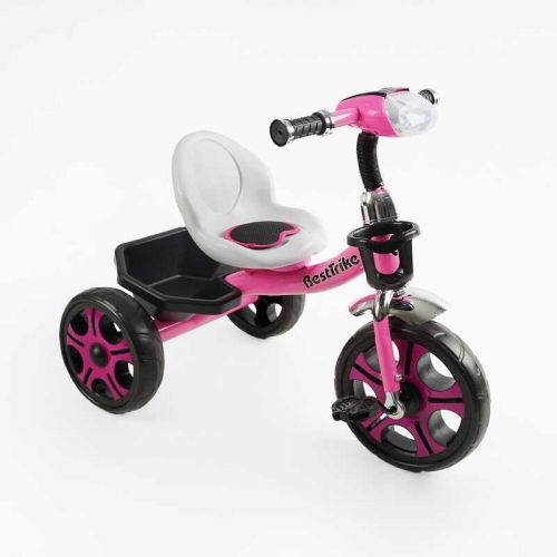 Велосипед 3-х колісний BS-22603 Best Trike (1) колеса EVA переднє 12’’, заднє 10’’, сталева рама, фара з музикою та світлом, кошик, в коробці  мініатюра фото 1