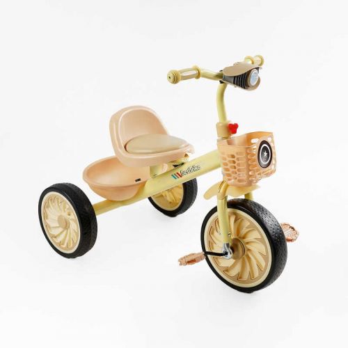 Велосипед 3-х колісний BS-33260 Best Trike (1) колеса EVA переднє 12’’, заднє 10’’, сталева рама, УКР.  ОЗВУЧУВАННЯ, світло, 2 кошики, в коробці  мініатюра фото 1