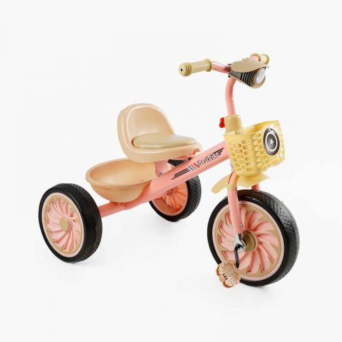 Велосипед 3-х колісний BS-34944 Best Trike (1) колеса EVA переднє 12’’, заднє 10’’, сталева рама, УКР.  ОЗВУЧУВАННЯ, світло, 2 кошики, в коробці  мініатюра фото 1