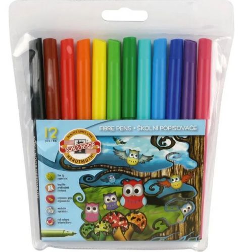 Фломастери "Совенята", набір 12 кольорів  мініатюра фото 1