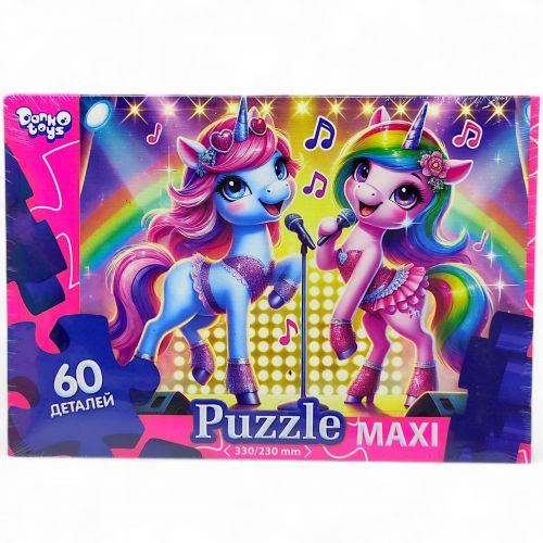 MAXI PUZZLE 60 "ЄДИНОРОГИ НА СЦЕНІ" мініатюра фото 1 MAXI PUZZLE 60 "ЄДИНОРОГИ НА СЦЕНІ" мініатюра фото 1
