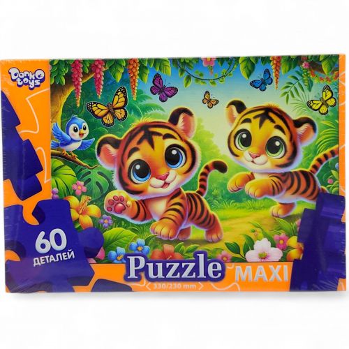 MAXI PUZZLE 60 "ТИГРИ" мініатюра фото 1 MAXI PUZZLE 60 "ТИГРИ" мініатюра фото 1