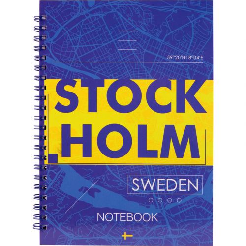 Блокнот на спіралі тверда обкл. , А5, 96арк. Stockholm мініатюра фото 1 Блокнот на спіралі тверда обкл. , А5, 96арк. Stockholm мініатюра фото 1