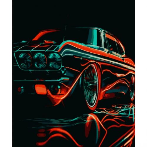 Картина за номерами з фарбами металік "Dodge" 40х50 см мініатюра фото 1 Картина за номерами з фарбами металік "Dodge" 40х50 см мініатюра фото 1
