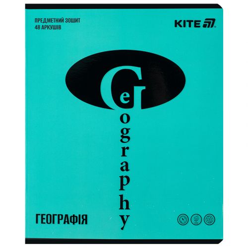 Зошит предметн. 48 арк. , кл. , софт тач+УФ, Bright, географія мініатюра фото 1 Зошит предметн. 48 арк. , кл. , софт тач+УФ, Bright, географія мініатюра фото 1