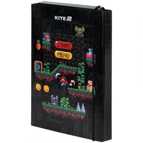 Папка для зошитів В5 на гумці картон, Pixel Game мініатюра фото 1 Папка для зошитів В5 на гумці картон, Pixel Game мініатюра фото 1
