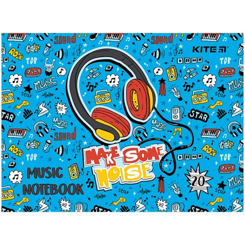 Зошит для нот А5, 20 л, Headphones мініатюра фото 1 Зошит для нот А5, 20 л, Headphones мініатюра фото 1