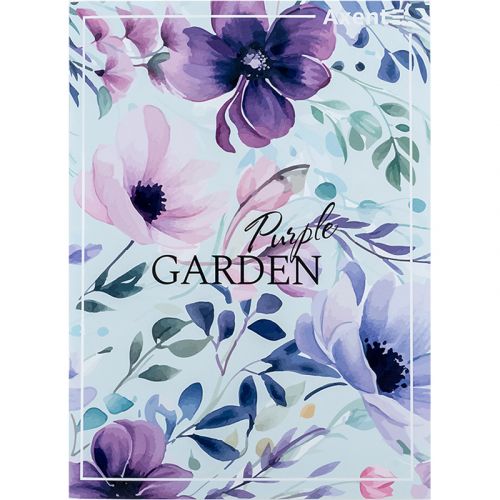Зошит для записів А4 96 арк. , кліт. , Purple Garden  мініатюра фото 1