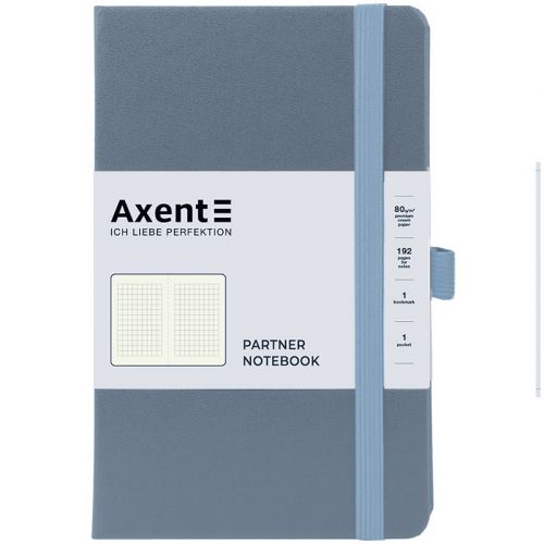 Книга записна Partner, 125*195, 96арк, кліт, сіра мініатюра фото 1 Книга записна Partner, 125*195, 96арк, кліт, сіра мініатюра фото 1