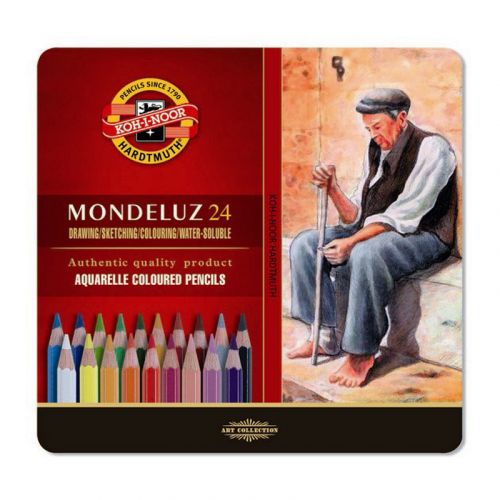Олівці кол. аквар. Mondeluz, мет. кор. , 24 шт. мініатюра фото 1 Олівці кол. аквар. Mondeluz, мет. кор. , 24 шт. мініатюра фото 1