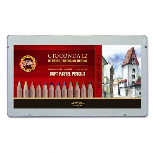 Олівці пастельні GIOCONDA 8827, набір12кол. , мет. уп мініатюра фото 1 Олівці пастельні GIOCONDA 8827, набір12кол. , мет. уп мініатюра фото 1