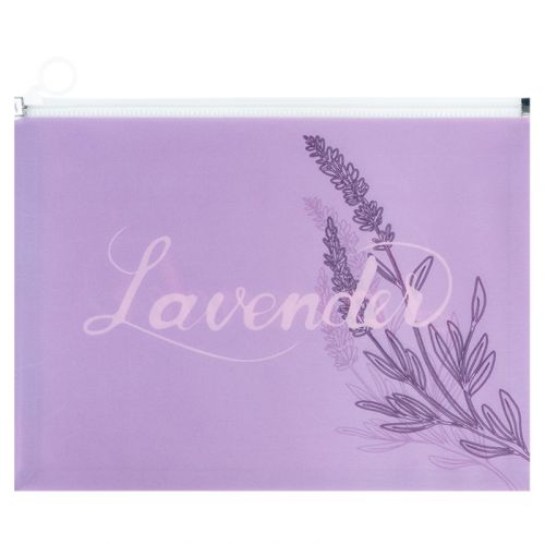 Папка на блискавці zip-lock А4+ Lavender-1  мініатюра фото 1