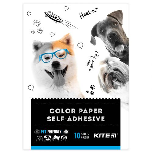 Папір кольор. самоклейкий (10 арк/10 кол), А5 Kite Dogs мініатюра фото 1 Папір кольор. самоклейкий (10 арк/10 кол), А5 Kite Dogs мініатюра фото 1