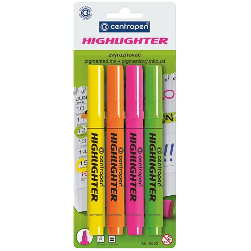 Маркер Highlighter 8552/04, набір 4 шт. (блістер) мініатюра фото 1 Маркер Highlighter 8552/04, набір 4 шт. (блістер) мініатюра фото 1