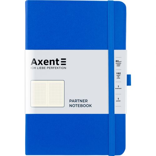 Книга записна Partner, 125*195, 96арк, кліт, блакитна мініатюра фото 1 Книга записна Partner, 125*195, 96арк, кліт, блакитна мініатюра фото 1