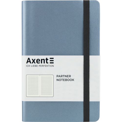 Книга записна Partner Soft, 125*195, 96арк, кліт, срібн-синя мініатюра фото 1 Книга записна Partner Soft, 125*195, 96арк, кліт, срібн-синя мініатюра фото 1