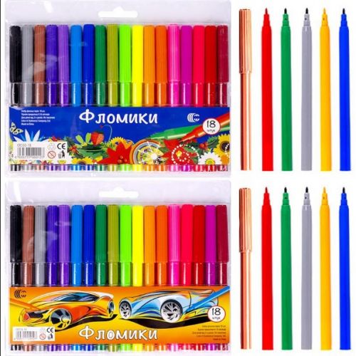 Фломастер 18 кольорів "Фломики" "C"  мініатюра фото 1