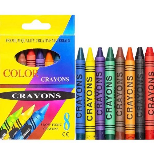 Воскові олівці 8 кольорів "CRAYONS"  мініатюра фото 1