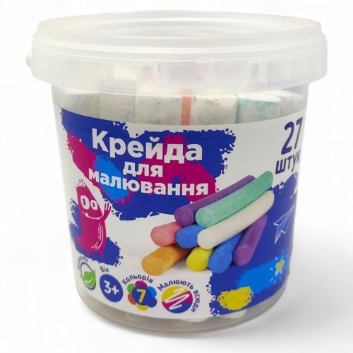 Крейда для малювання (27 брусочків) мініатюра фото 1 Крейда для малювання (27 брусочків) мініатюра фото 1