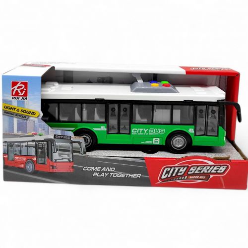 АВТОБУС ІНЕРЦІЙНИЙ CITY SERIES (ЗЕЛЕНИЙ) мініатюра фото 1 АВТОБУС ІНЕРЦІЙНИЙ CITY SERIES (ЗЕЛЕНИЙ) мініатюра фото 1