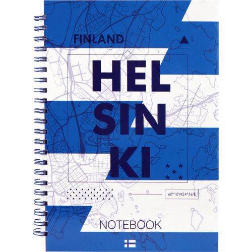 Блокнот на спіралі тверда обкл. , А5, 96арк. Helsinki мініатюра фото 1 Блокнот на спіралі тверда обкл. , А5, 96арк. Helsinki мініатюра фото 1