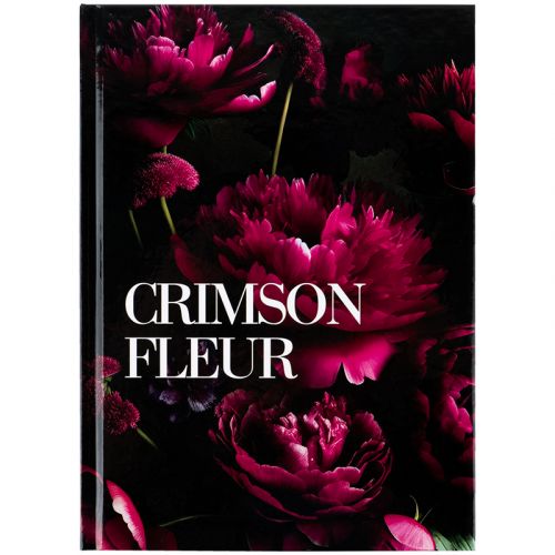 Книга записна тверда обкл.  А5, 96 арк. , кліт. , Crimson fleur  мініатюра фото 1
