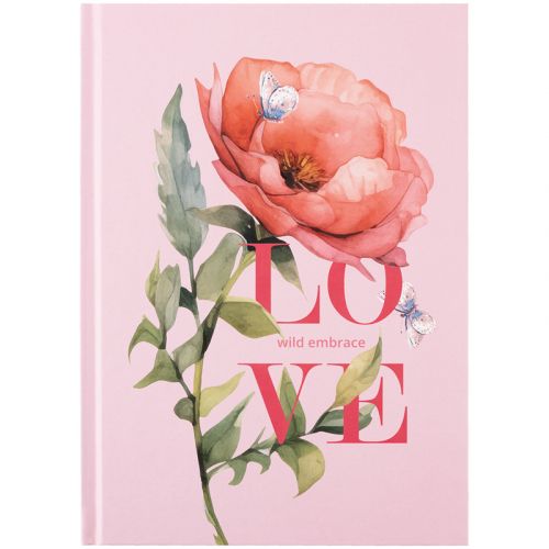 Книга записна тверда обкл.  А5, 96 арк. , кліт. , Love  мініатюра фото 1