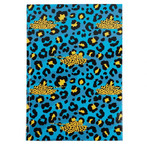 Книга записна А4, 96арк. , кліт. , Leopard, блакитна  мініатюра фото 1