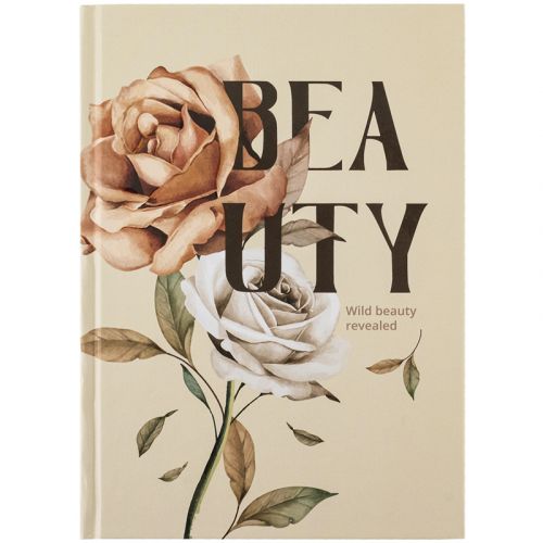Книга записна тверда обкл.  А5, 96 арк. , кліт. , Beauty  мініатюра фото 1