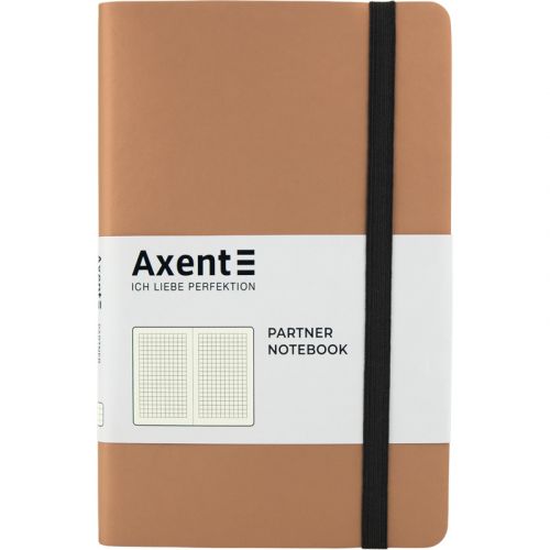 Книга записна Partner Soft, 125*195, 96арк, кліт, золота  мініатюра фото 1