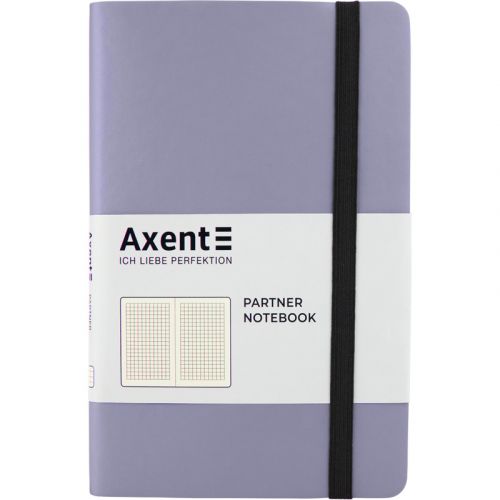 Книга записна Partner Soft, 125*195, 96арк, кліт, срібляста  мініатюра фото 1