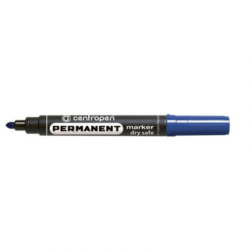 Маркер Permanent Dry Safe 8510 2,5 мм круглий син.  мініатюра фото 1