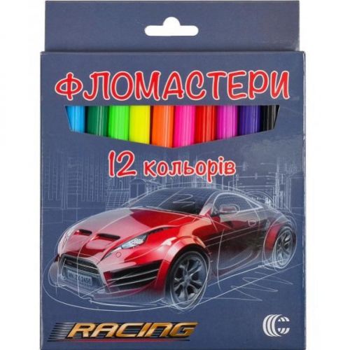 Фломастер 12 кольорів Картон (Вид 1) мініатюра фото 1 Фломастер 12 кольорів Картон (Вид 1) мініатюра фото 1