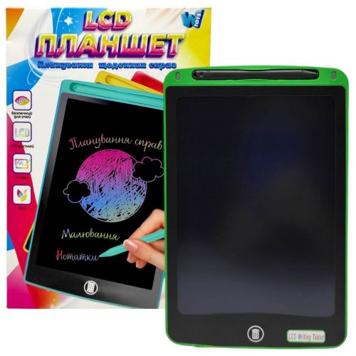 Планшет для малювання "LCD Tablet" (10"), зелений мініатюра фото 1 Планшет для малювання "LCD Tablet" (10"), зелений мініатюра фото 1
