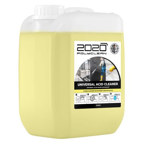 Уцінка.  Універсальний кислотний миючий засіб “Universal acid cleaner” (5 кг) 2020 Polyclean   - Підтікання в районі кришки  мініатюра фото 1