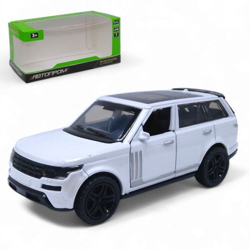 Уцінка. Машина металева Автопром Land Rover БІЛА - Надірвана упаковка фото