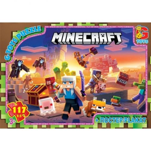 Пазли із серії "Minecraft" (Майнкрафт), 117 ел мініатюра фото 1 Пазли із серії "Minecraft" (Майнкрафт), 117 ел мініатюра фото 1