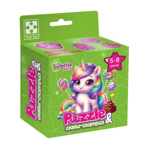 Гра розвиваюча пазли із сюрпризом "Єдиноріжка 2" Vladi toys (укр)  мініатюра фото 1