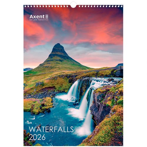 Календар настінний А3 2026 р. , Waterfalls  мініатюра фото 1
