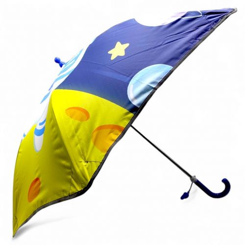 Парасолька тростина, поглиблений купол, світовідбиваючі смужки, свисток; висота - 66 см, діаметр купола - 77 см (СИНЯ)  мініатюра фото 1