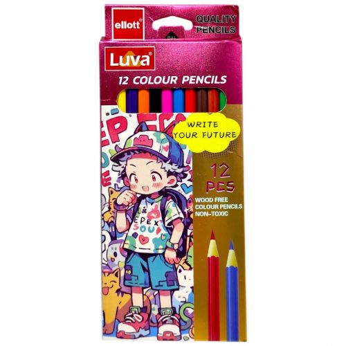 Олівці 12 кольорів "Luva Cello" Хлопчики  мініатюра фото 1