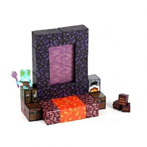 Конструктор магнітний "Майнкрафт / Minecraft " 35 елементів, фігурки героїв, в коробці  мініатюра фото 1