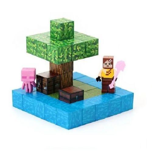 Конструктор магнітний "Майнкрафт / Minecraft " 38 елементів, фігурки героїв, в коробці  мініатюра фото 1