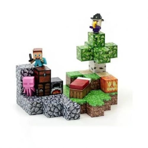 Конструктор магнитный "Майнкрафт/Minecraft" 49 элементов, фигурки героев, в коробке  мініатюра фото 1
